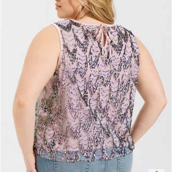 Torrid Sequin Shell Crop Top 3X New With Tag - Picture 3 of 5
